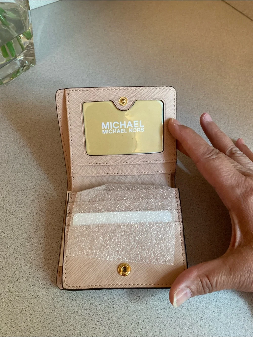 Michael Kors Jet Set Travel Studded Flap Card Holder Wallet